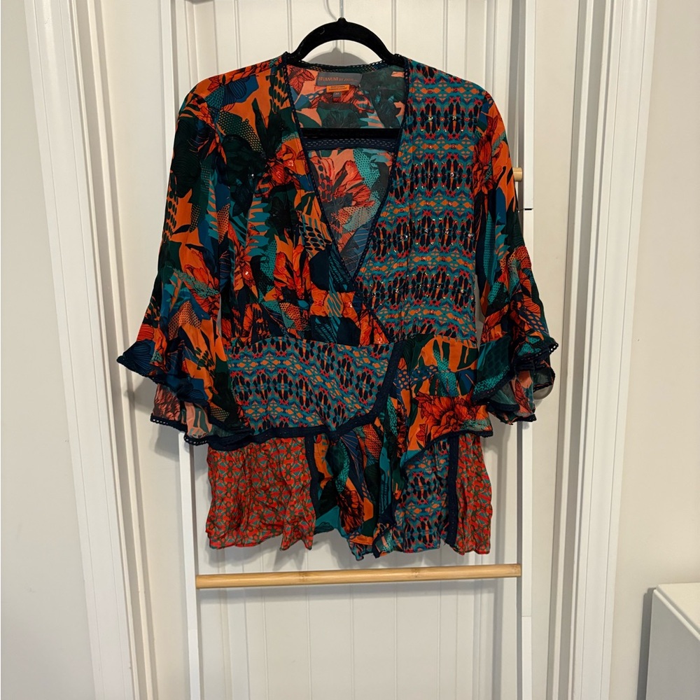 Multi Patterened Bhanjnj by Jyoti Top